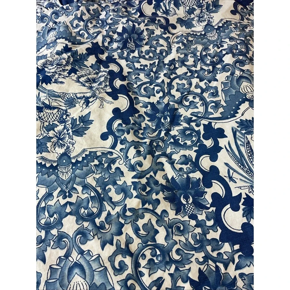 Set of 2 Ralph Lauren King Pillow Sham Tamarind Porcelain Blue Custom Ruffle